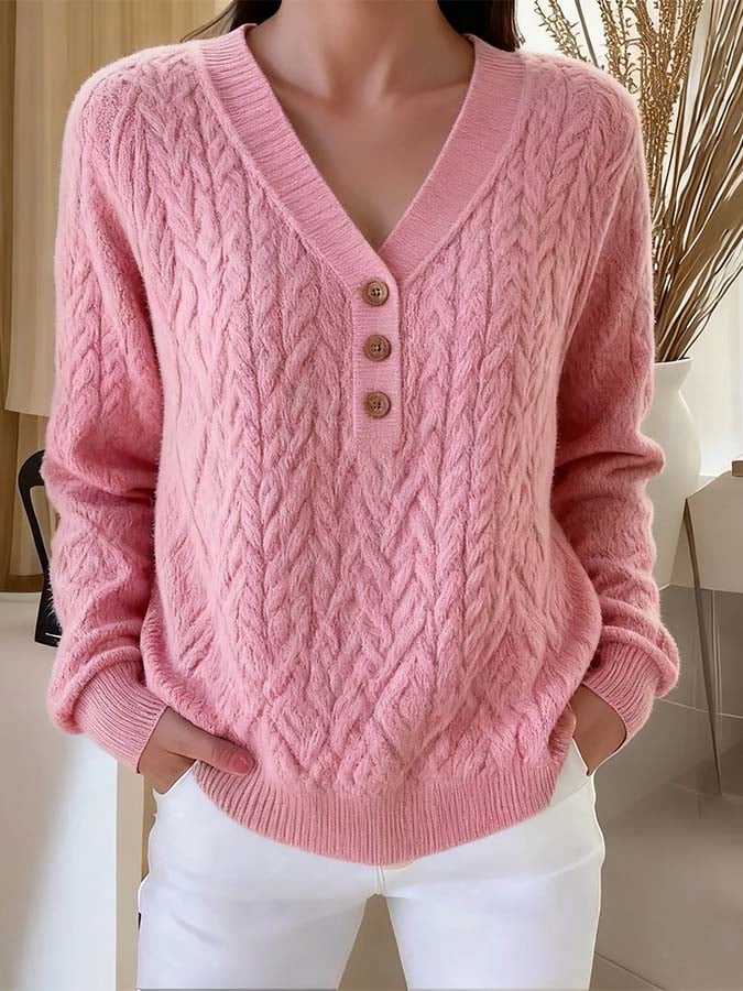 Women'S Casual Pullover Knitted Sweater