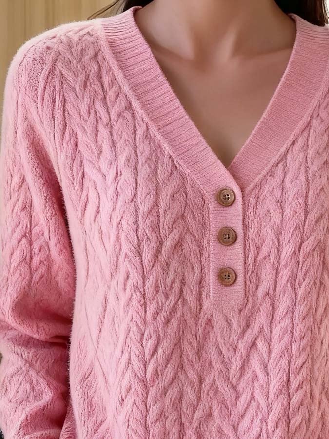 Women'S Casual Pullover Knitted Sweater