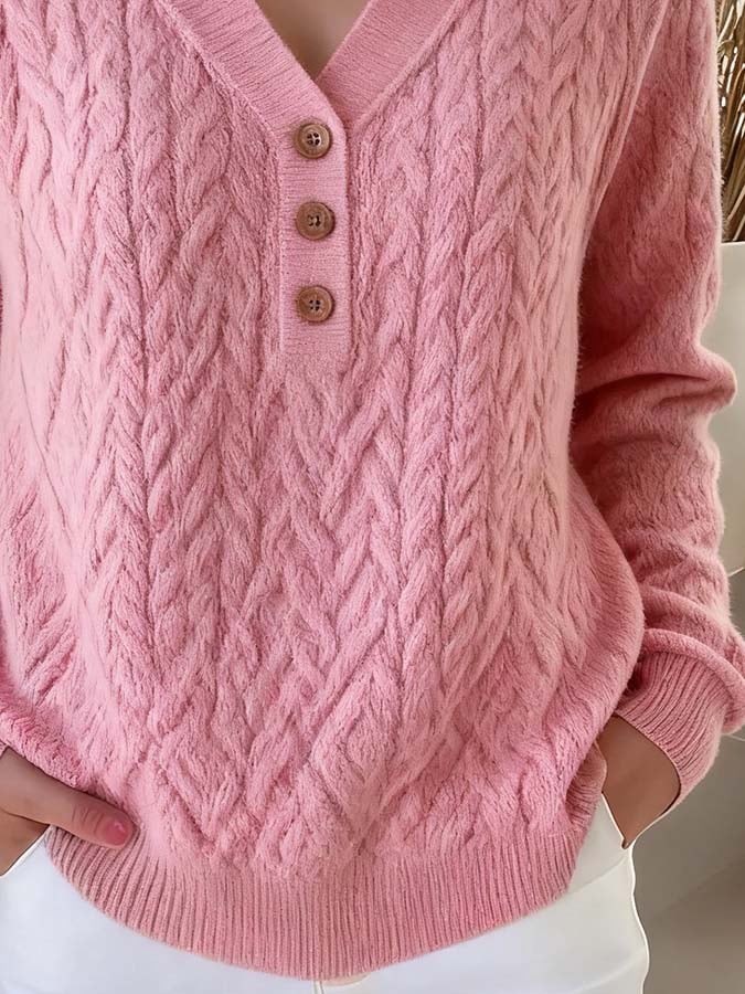Women'S Casual Pullover Knitted Sweater